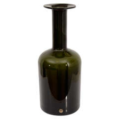 Dark Green Gulvase by Otto Brauer for Holmegaard