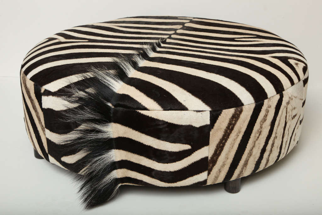 Zebra Ottoman at 1stDibs