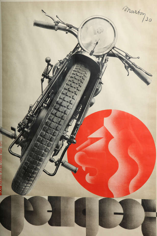 Art Deco Vintage Peugot Poster by Marton