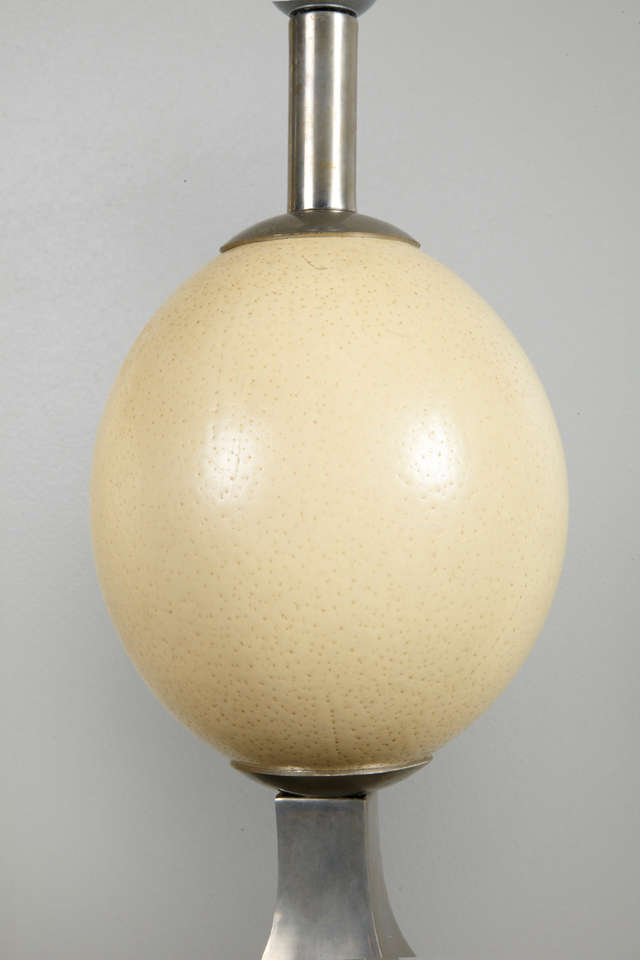ostrich egg lamp base