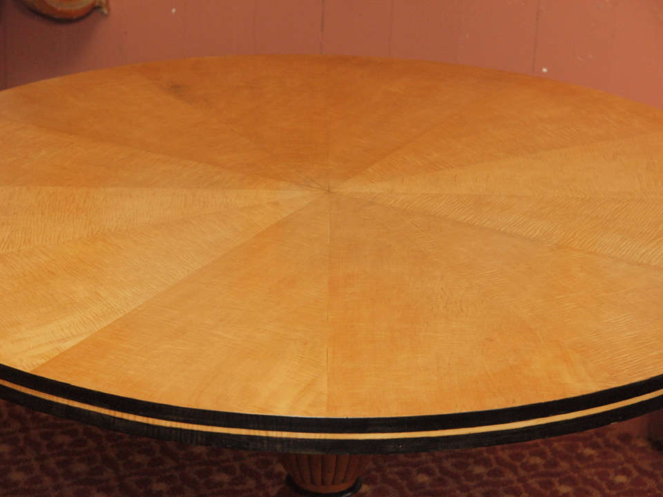 Biedermeier 19th Century Sycamore Supper Table For Sale