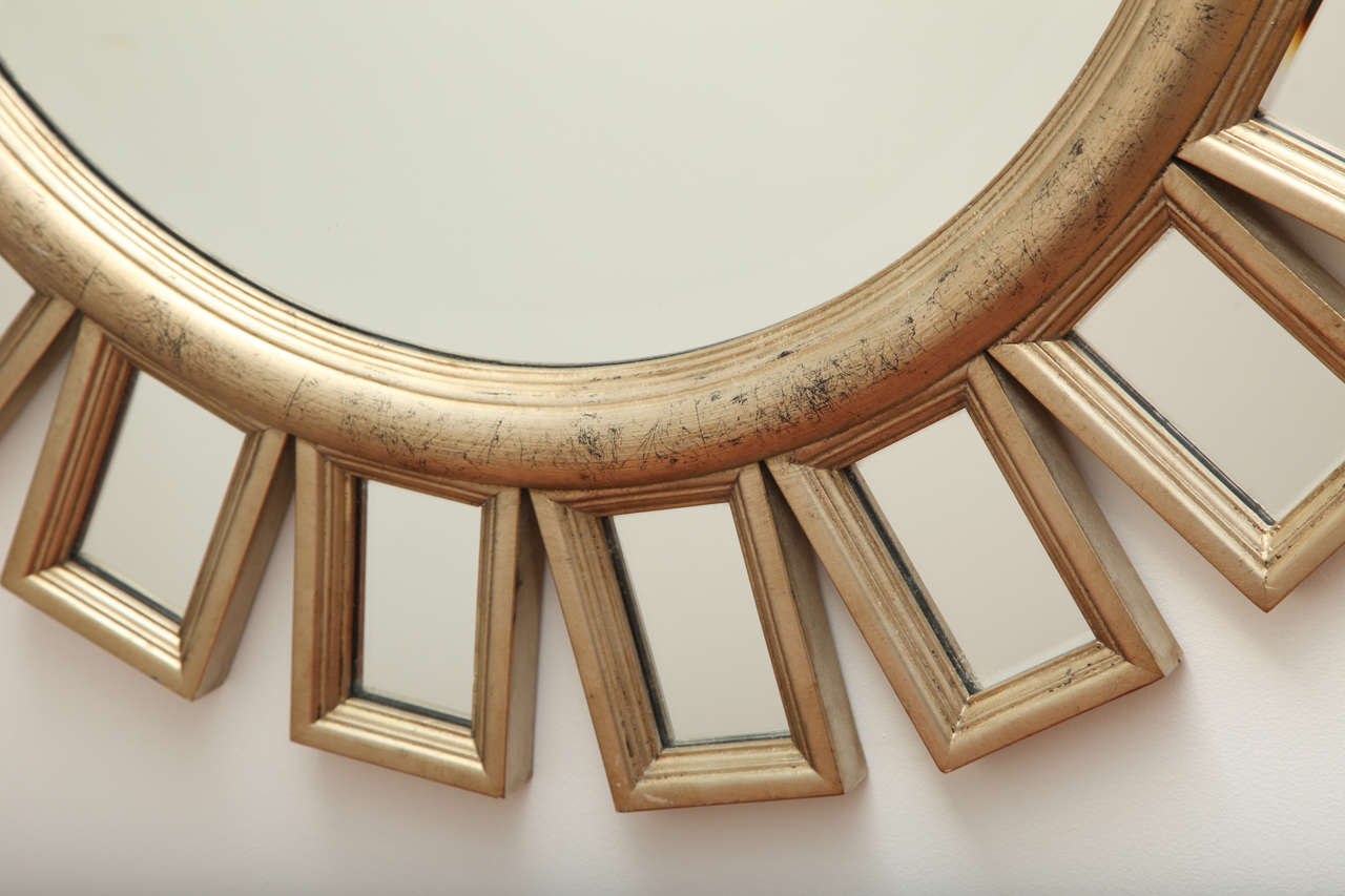 Starburst Gold Leaf Mirror by Hickory Chair In Excellent Condition In New York, NY