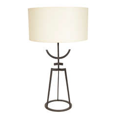 Sculptural 1950
s Iron Table Lamp