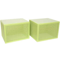 Caned Cube End Tables