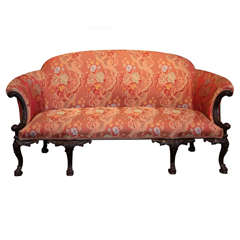 19th c Chippendale mahogany sofa