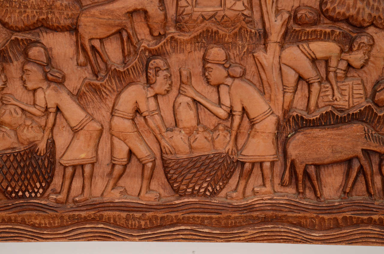 French A 19th Century African Carved Panel For Sale