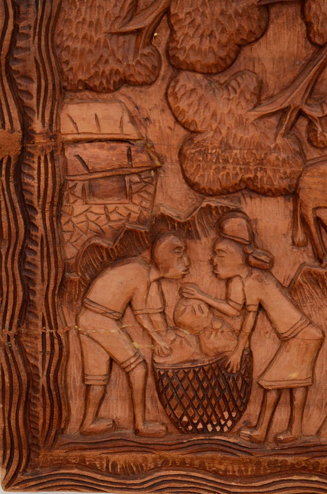A 19th Century African Carved Panel For Sale 2