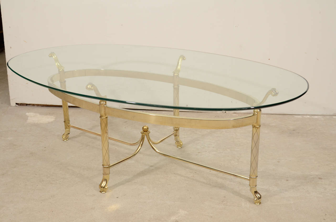 Maison Jansen Style Brass Coffee/cocktail Table
