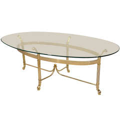 Maison Jansen Style Brass Coffee/cocktail Table