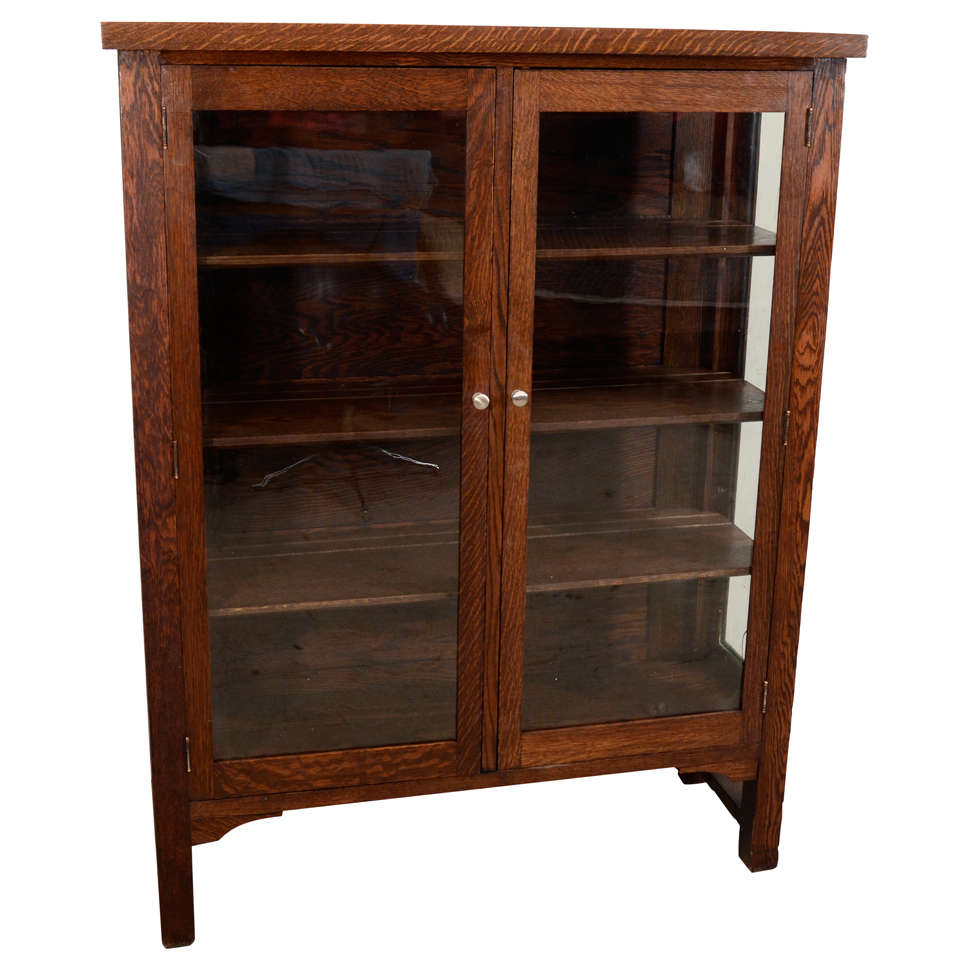 Antique Oak Bookcase For Sale at 1stDibs