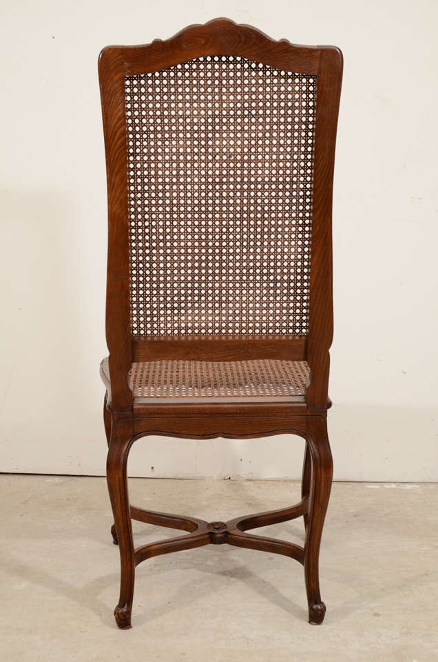 Set of Six Louis XV Style Cane Chairs For Sale at 1stDibs