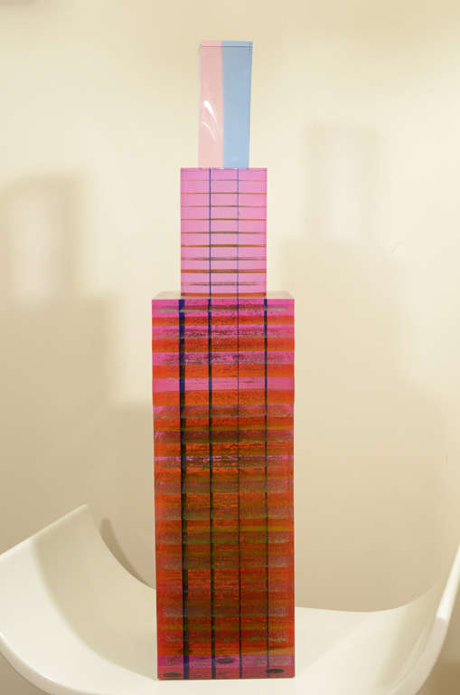 Large multihued cubic lucite sculpture by Norman Mercer.

View our complete collection at www.johnsalibello.com