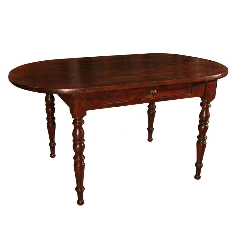 Louis Philippe Style Pine Oval Table For Sale