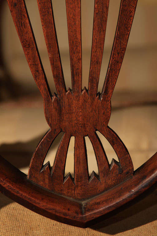 Georgian Shield Back Arm Chair For Sale 2