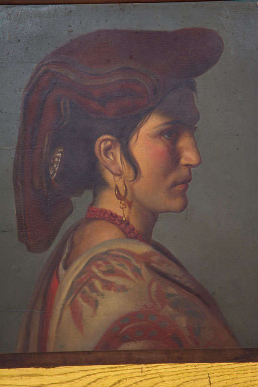 19th Century Portrait of an Italian Woman In Excellent Condition For Sale In Woodbury, CT