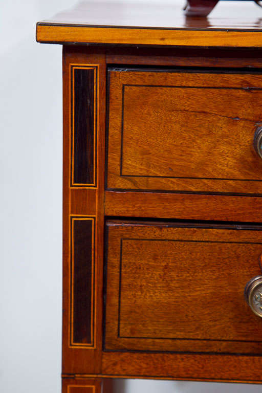 English Inlaid Mahogany Dressing Table For Sale 2