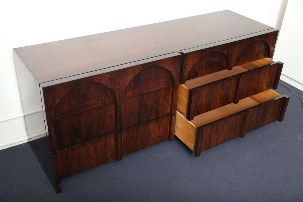 1950's  Robsjohn-Gibbings Walnut Dresser For Sale 4