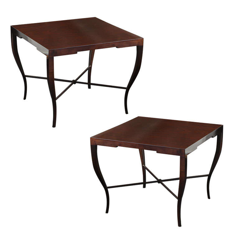 1960's Tommi Parzinger Pair End Tables For Sale