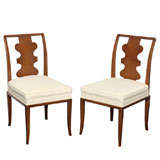 Rare & Early Pair Tommi Parzinger Dining Chairs
