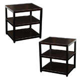 1960's Pair Edward Wormley 3-Tiered End Tables