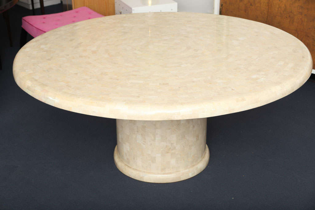 Rare 1970's Karl Springer Fossilized Coral Dining Table