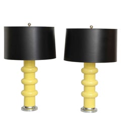 1960's Pair Ceramic Table Lamps