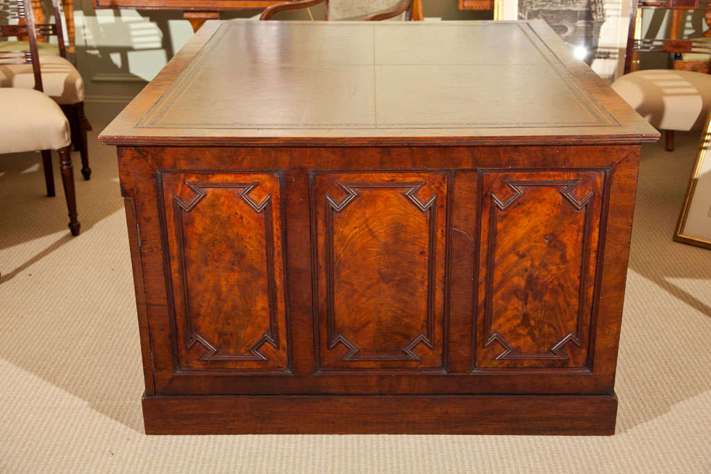 Late 19th Century Mahogany and Leather Partners Desk 5
