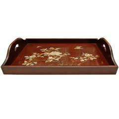Japanese Tray With Mother Of Pearl