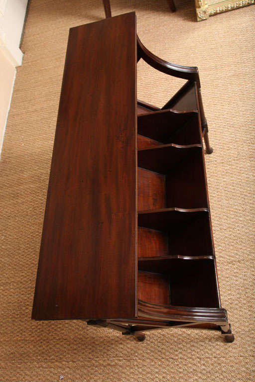 Old Mahogany Book Trough For Sale 5