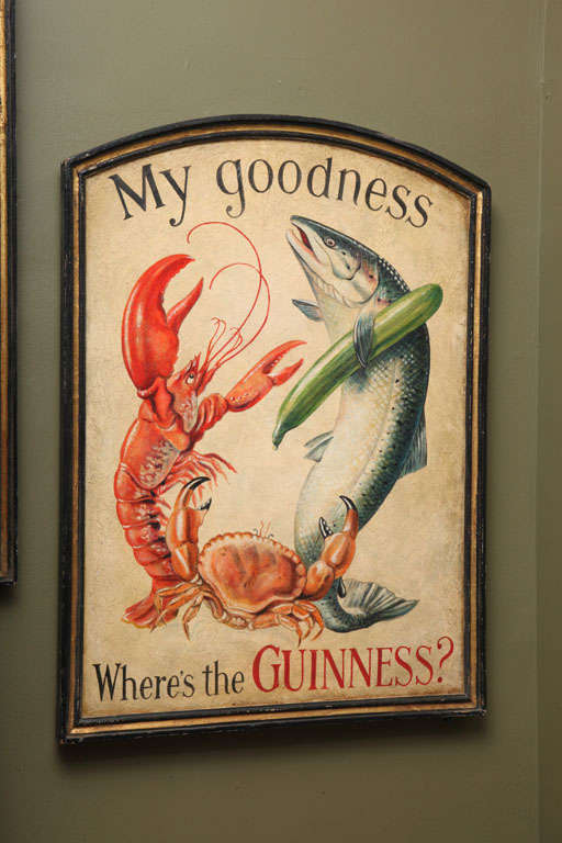 English 20th Century Guinness Pub Sign