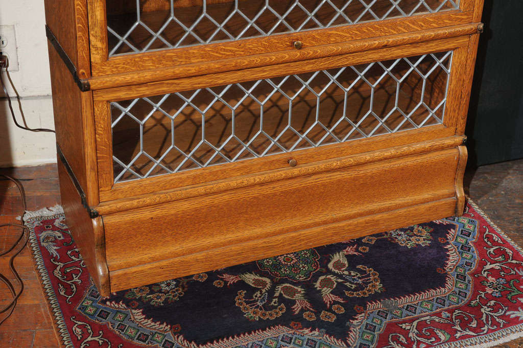 barrister bookcase leaded glass