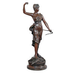 19th Century French Bronze, "Diana the Huntress"