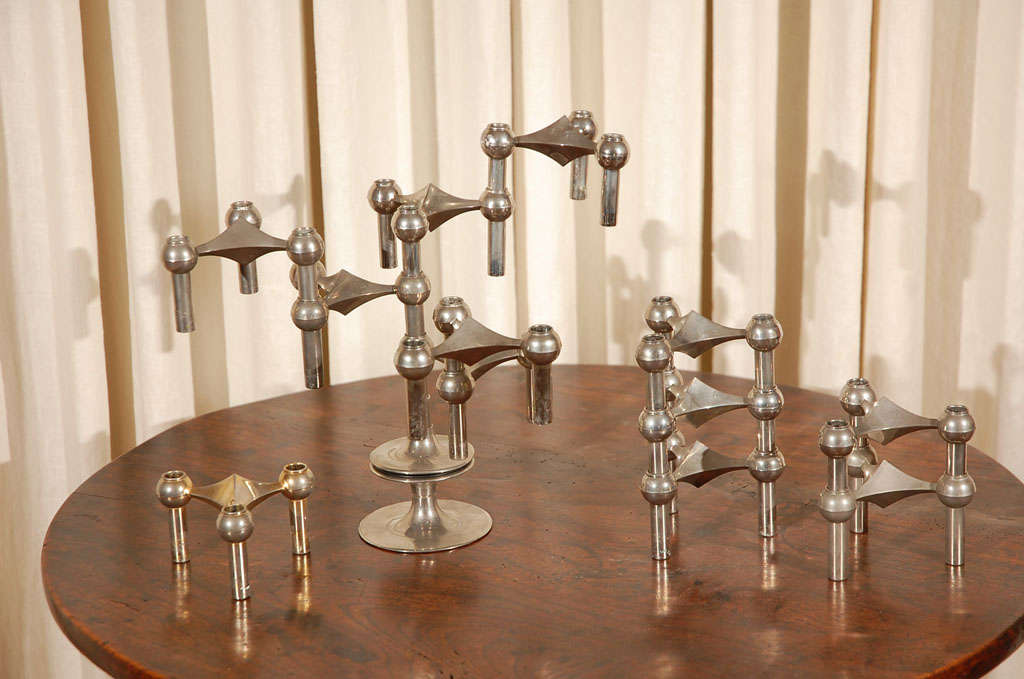 1960's B.F Nagel Stacking Candlesicks
