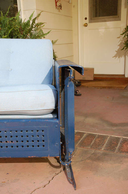 Vintage Upholstered Bunting Glide For Sale at 1stDibs vintage metal