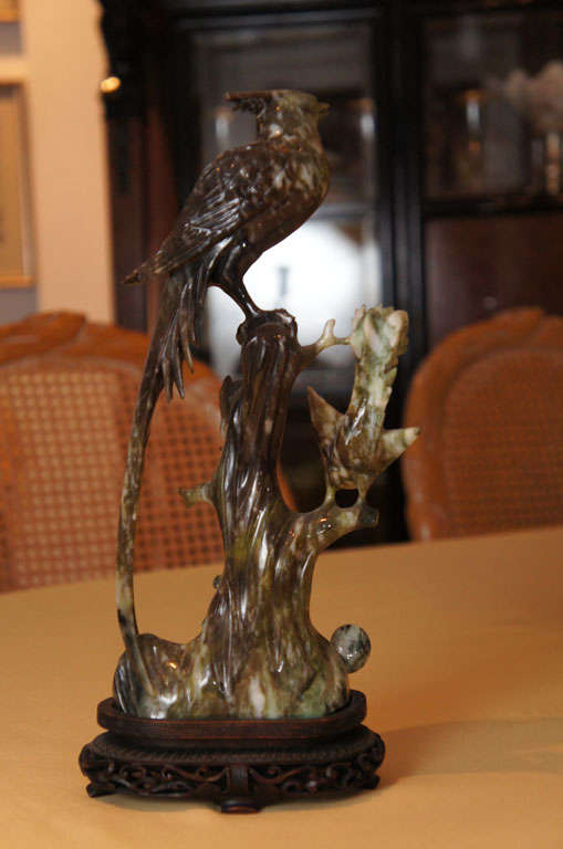 jade bird statue