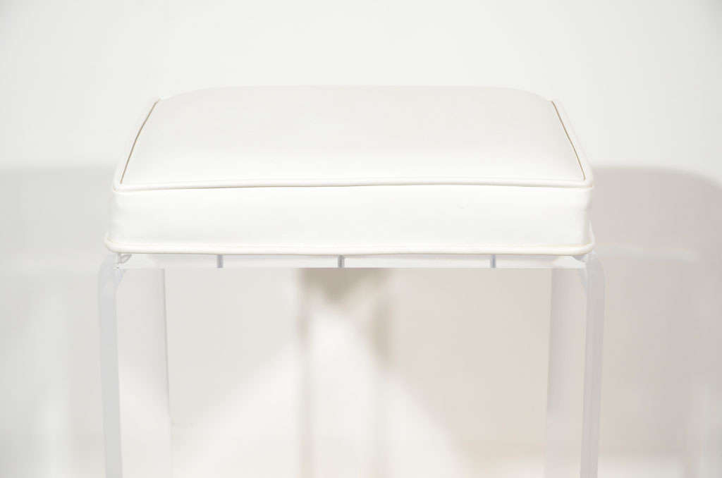 Unknown Mid Century Lucite Rolling Stool