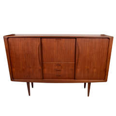 1950s Danish Teak Sideboard Cabinet