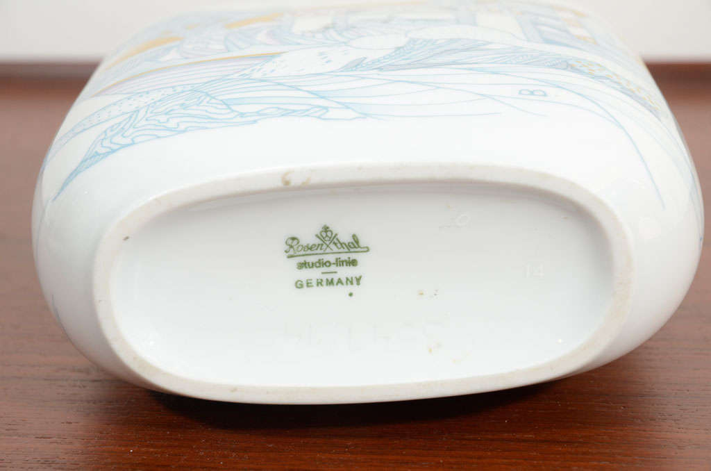 MidCentury Rosenthal, Germany Porcelain Vase For Sale at 1stdibs