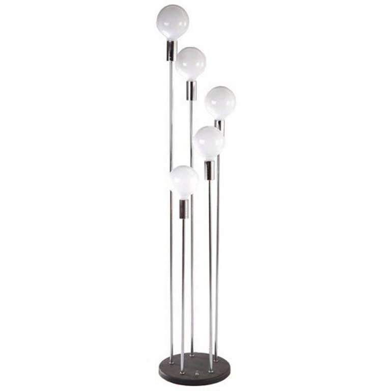 Modern Chrome Floor Lamp at 1stdibs