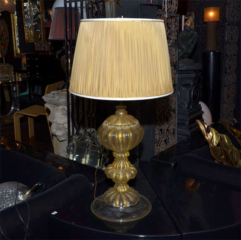 Large 1950s Murano Glass Lamp by Barovier In Good Condition For Sale In Saint-Ouen, FR