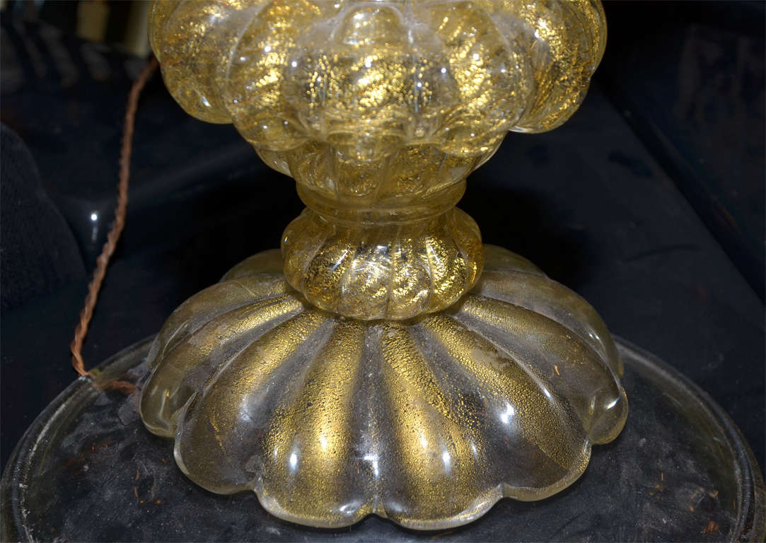 Large 1950s Murano Glass Lamp by Barovier For Sale 4