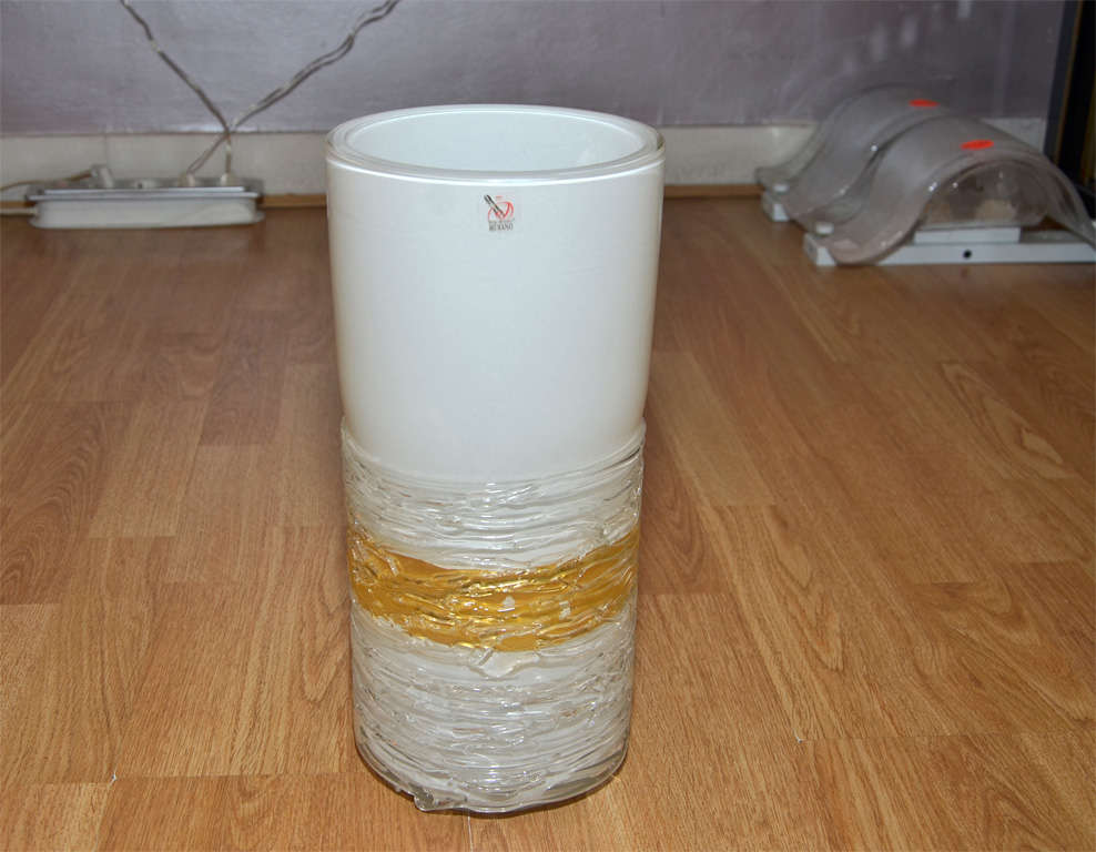 Pair of vases in Murano glass by E.Cammozzo.