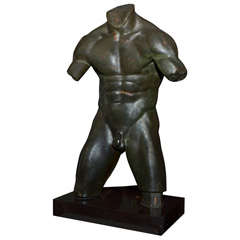 Sculpture in Bronze by Jacques Zwobada "Le Lutteur" 1936