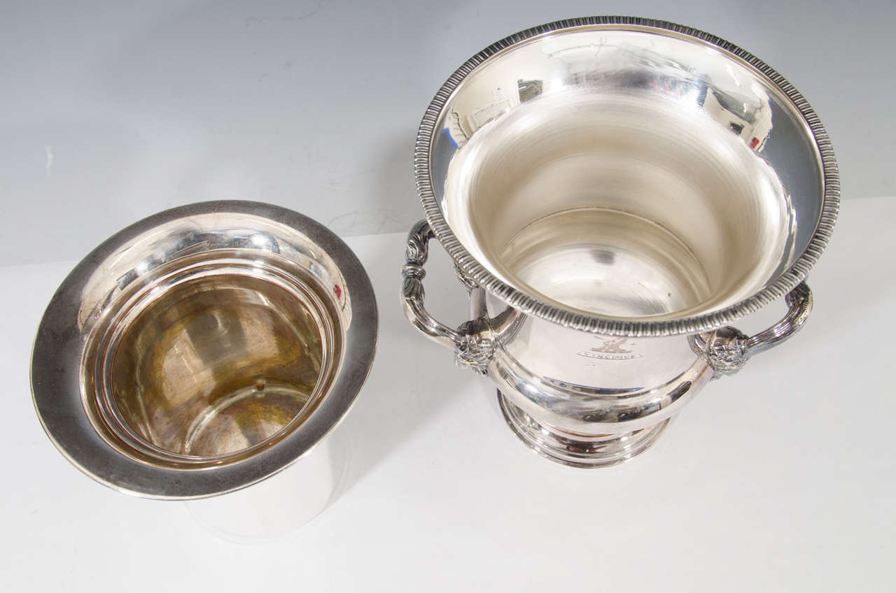 Vintage Silver Plate Ice Bucket or Champagne Cooler 1