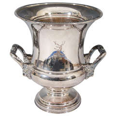 Retro Silver Plate Ice Bucket or Champagne Cooler