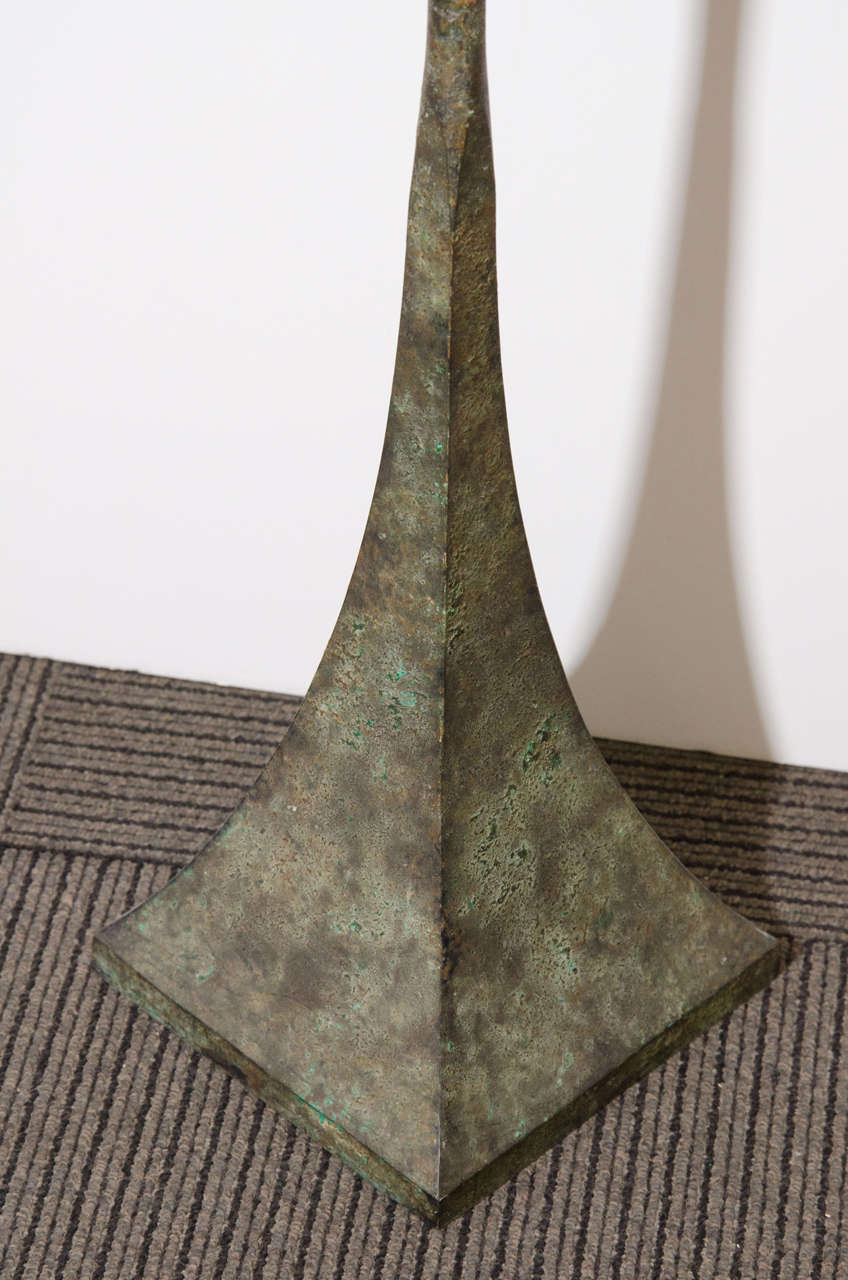 Midcentury Patinated Bronze Floor Lamp by Stewart Ross James for Hansen In Good Condition In New York, NY