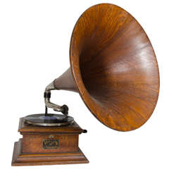 Antique Victor II Phonograph with Oak Horn