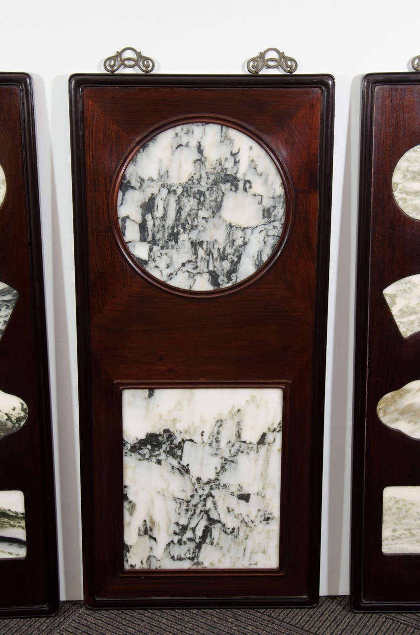 Contemporary Set of Chinese Marble 
