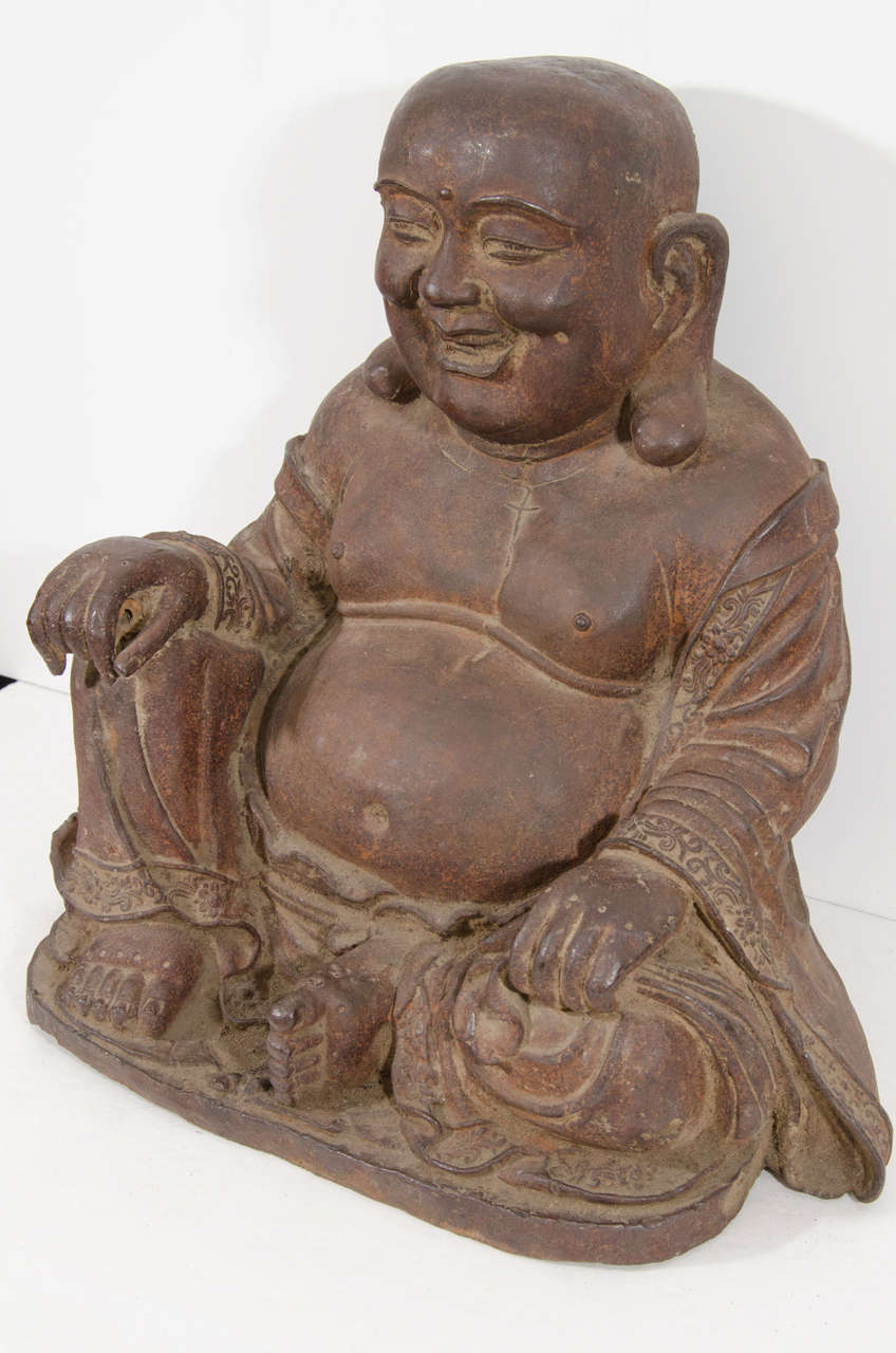 A 19th century cast iron Buddha sculpture from China. 

Good condition with age appropriate patina.