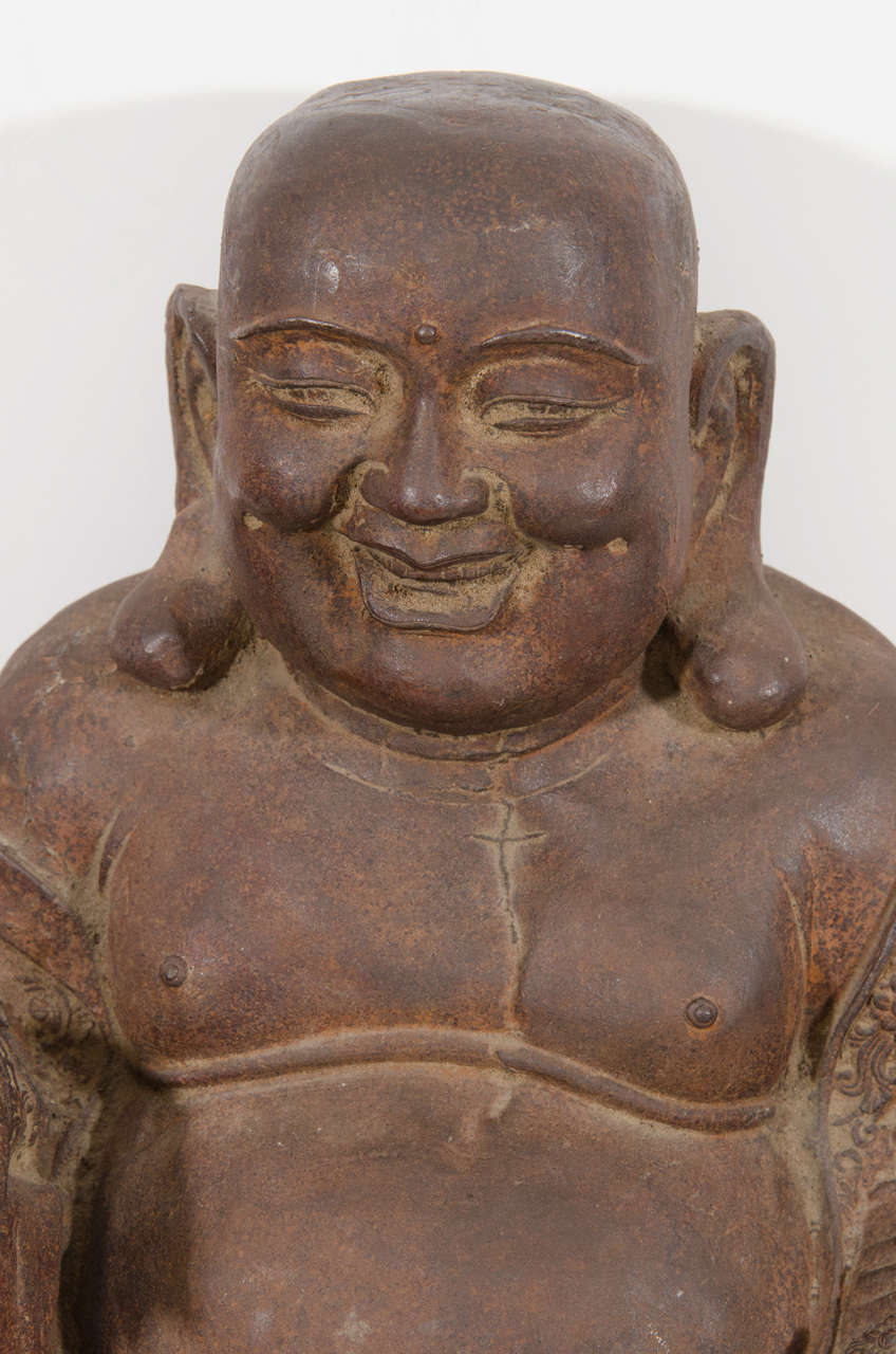 cast iron buddha statue